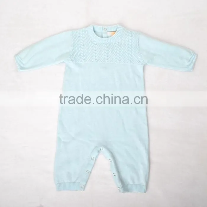 100% cotton long sleeve baby boy organic romper