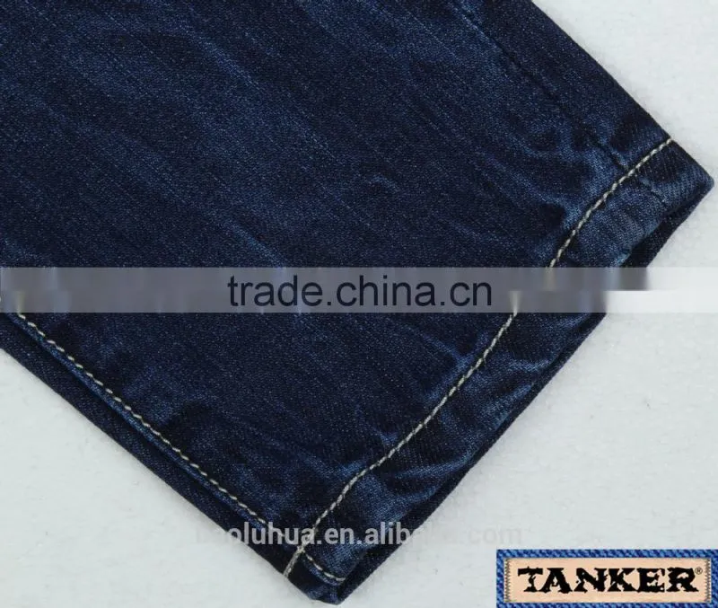 S1114K Toddler kid girls Children stretchable waistband indigo washed denim jeans