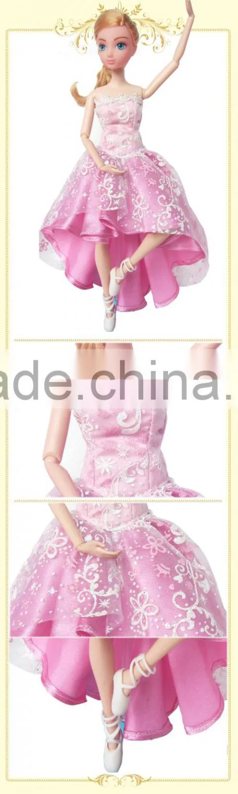 Hot china manufacturer doll dress suit 12 inch plastic doll