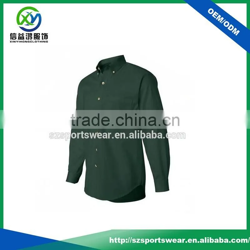 Army Green Sexy Slim Fitted Man's Cotton Long Sleeve Chinease Shirts Cheap