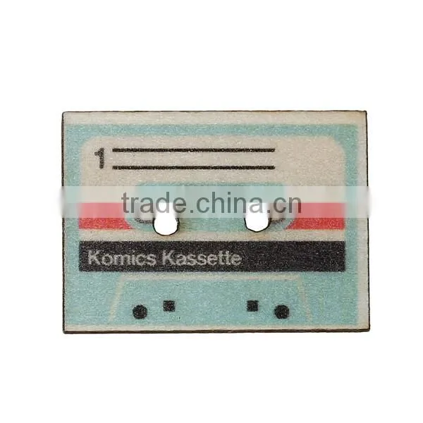 Wholesale diy cute wooden craft button
