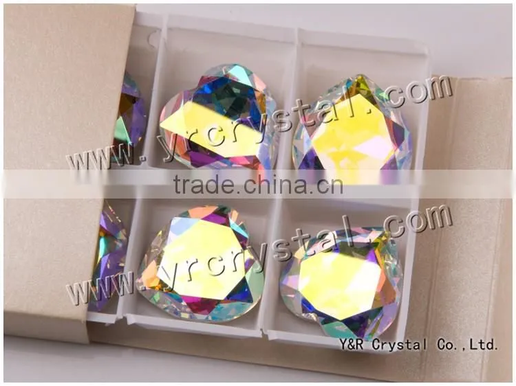 4827 Crystal Beads 28mm Siam Color Red Heart Shaped 8pcs rhinestone for crafts