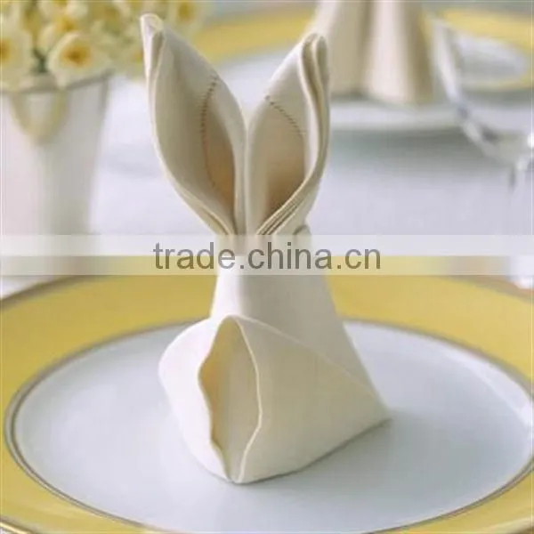 Polyester Jacquard White Hotel Table Napkin 45*45cm