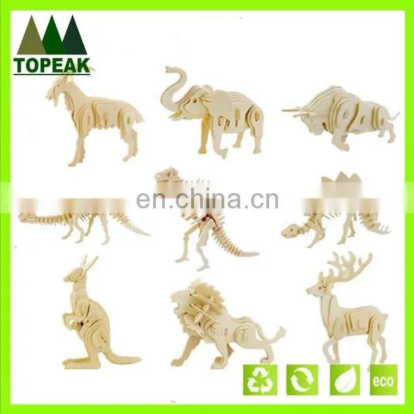 Promotional 3D Wooden Airplane shaped Puzzle model children Brain Teaser wooden puzzle
