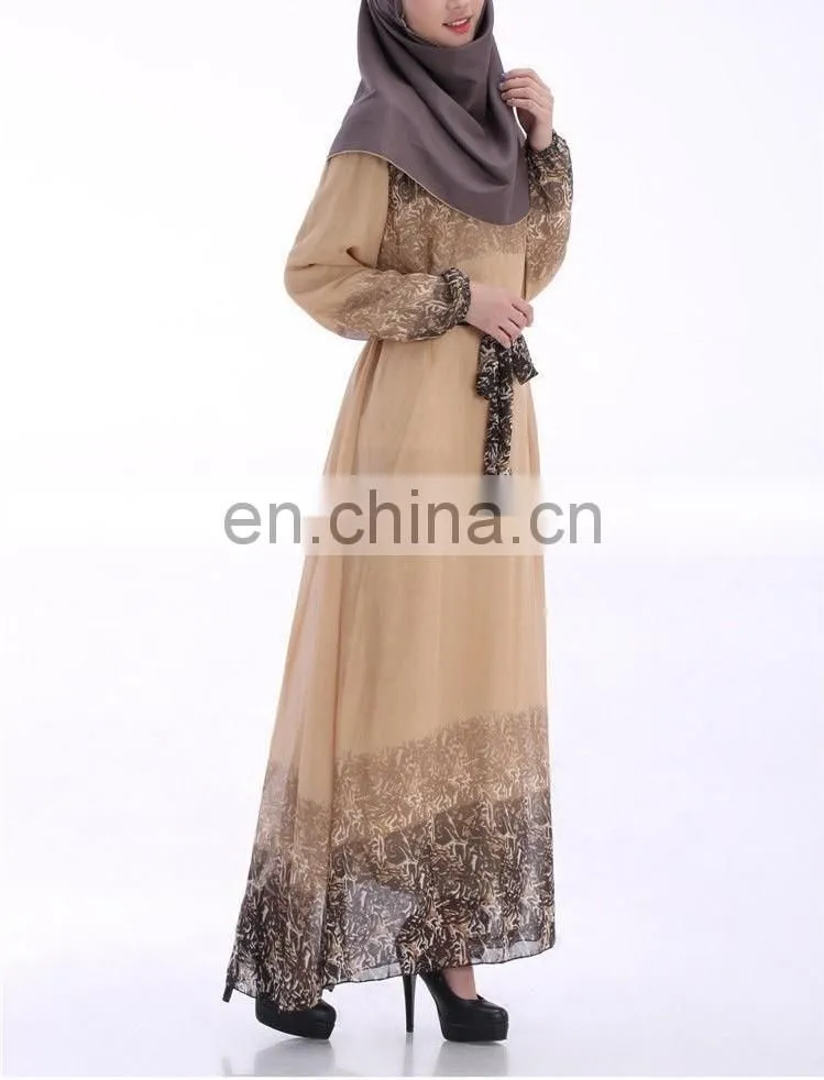 New fashion long sleeve muslim dress