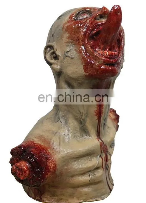 Breathless Hanging Dead Head Halloween Fancy Dress Party Adult Zombie Prop