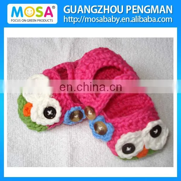 Crochet Baby Boy Booties Sock Monkey Blue Beige Shoes ,Newborn Baby Slippers