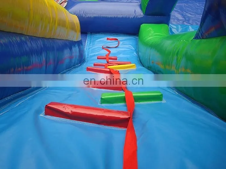 Outdoor giant inflatable water slide with climbing wall