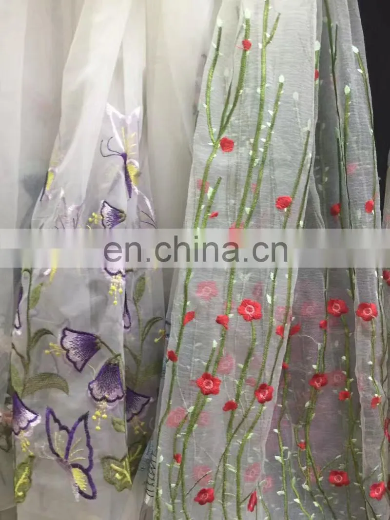 Wholesale high quality colorful beautiful polyester lace fabric for dress