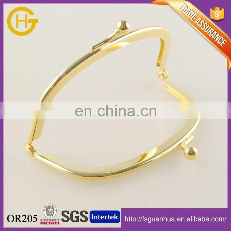 Colored gold finish metal frame for wallet