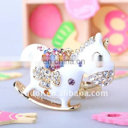 CUTE HOBBYHORSE ANIMAL CRYSTAL KEYCHAIN FOR KIDS