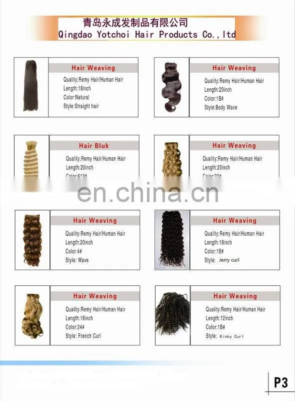 Hot sale factory cheap price high quality 100% human remy weaving hair