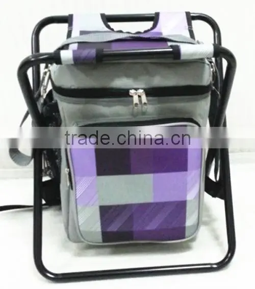 Folding cooler stool with steel tube and the 600D colored fabric