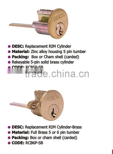 Strong Zinc Alloy Night Latch with Brass cylinder
