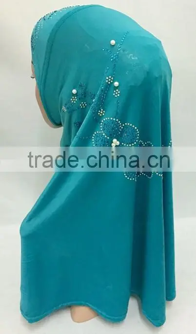 2016 Fashion modern flower hijab pearl