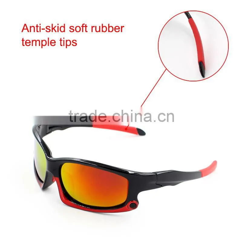 Lightweight pc frame anti-slip 100% anti-uv polarized sports glasses wholesale