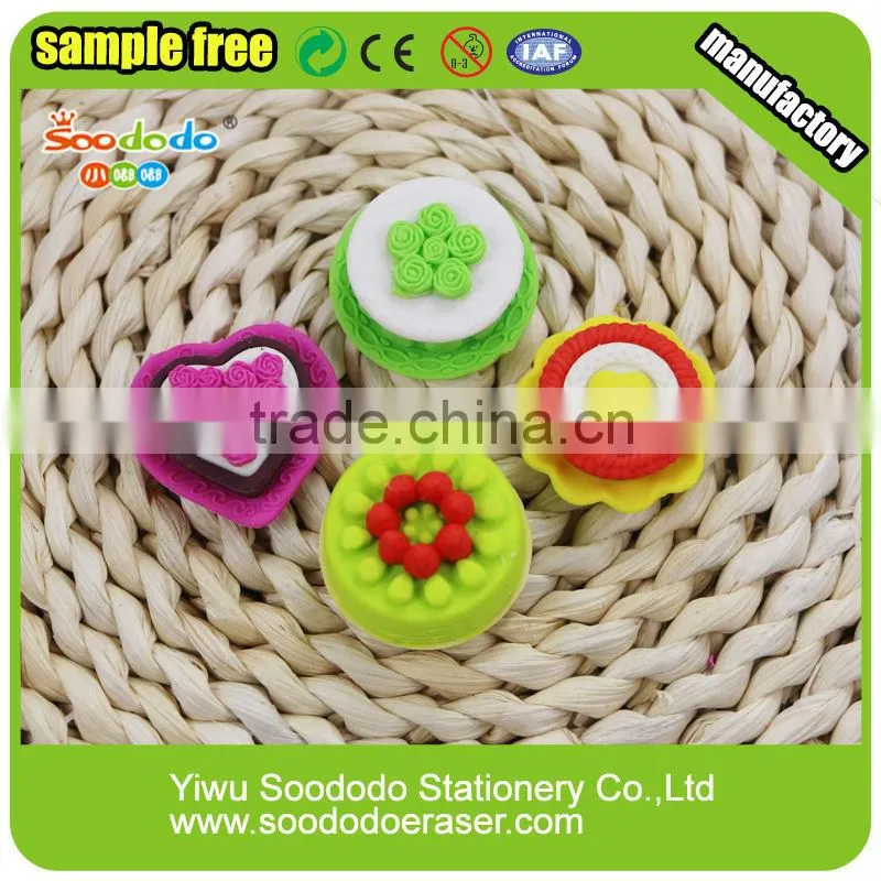 Multi-function blister card cake shape gift eraser