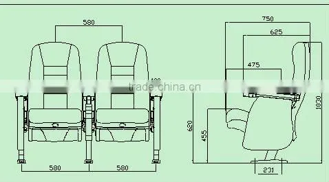 Hot sale Reclining Cinema Chair HJ95B