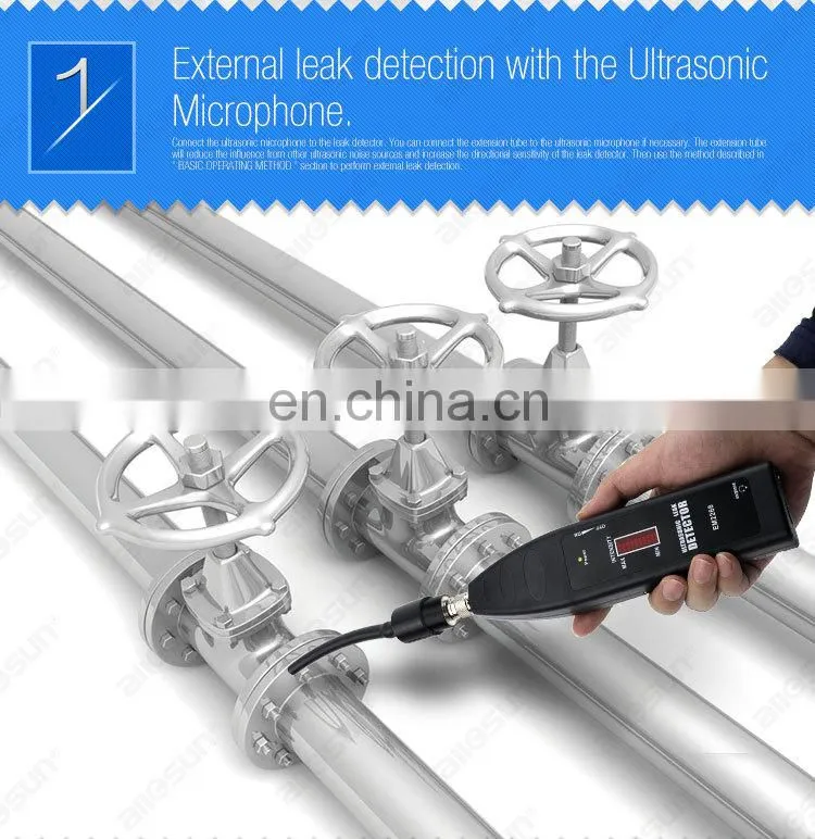 All-Sun EM2268 Ultrasonic Leak Detector Transmitter 36KHz-44KHz Sensor Gas Leak Multifunction Gas Analyzer