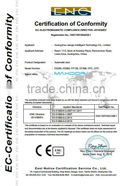 GT150 Maxdor commercial Automatic sliding glass doors