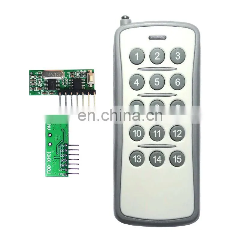 8-button remote control with wireless receiver module