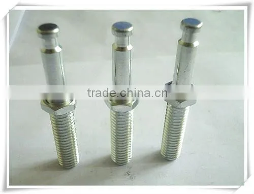 Provide the high -precision znic plated Iron shaft with M8 thraed