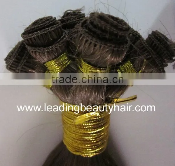 Remy Human hair silky straight hand tied hair weft