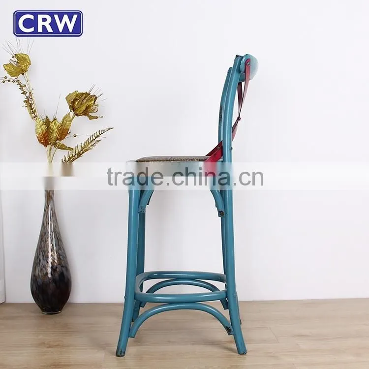 RCH-4003 Tall Wooden Cross Back Bar Chair