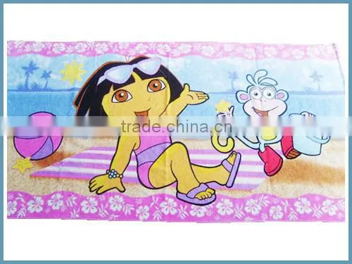 Cotton Beach Towel Anime Girls Cartoon logo Velour Reactive Print