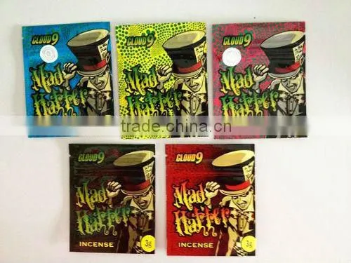 Mad hatter plastic packaging bags witth heat sealing