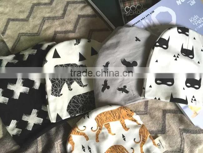 Ins Hot Selling Children Autumn & Winter Baby Headwear Toddlers Baby Fashion Printing Soft Cotton Hats