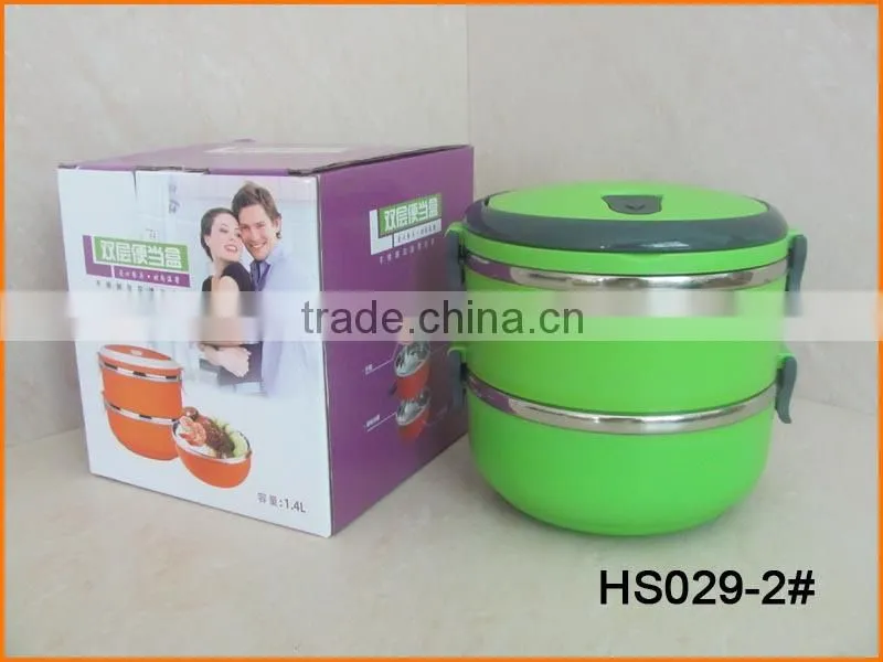 HS029 Plastic And Stainless Steel Combination Lunch Box