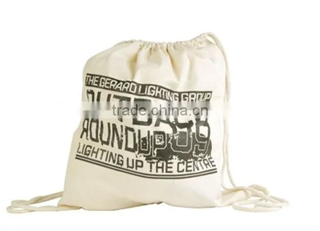 2016 Promotional Library Cotton BackPack With Drawstring