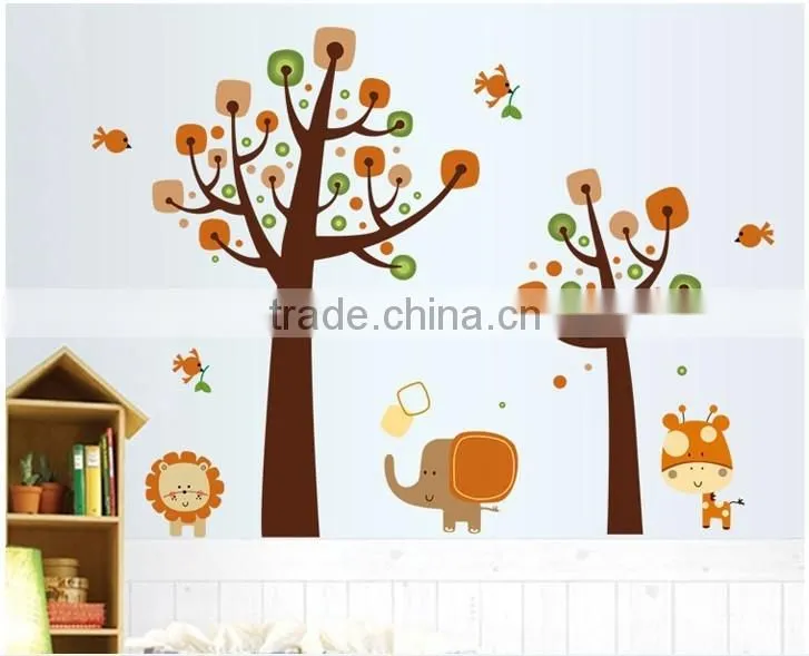 Removable Wall Stickers Animal Tree Large Sticker Home decor
