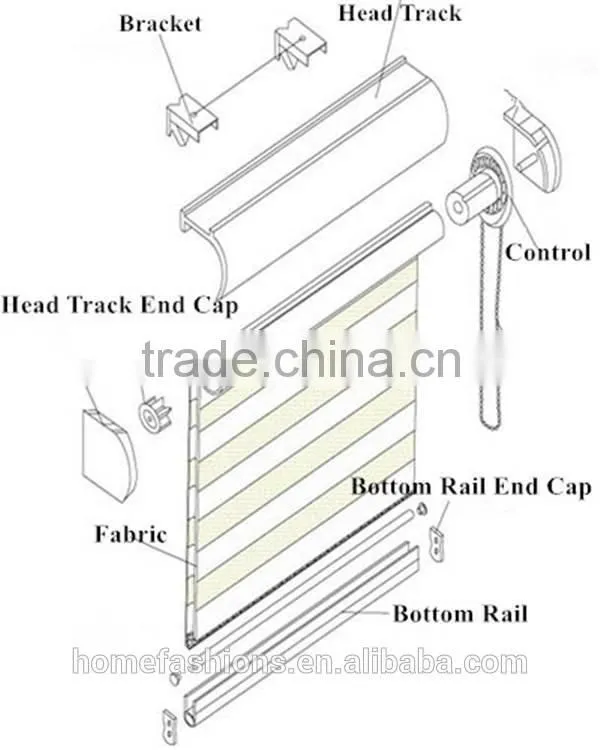 Fashionable100% blackout high quality zebra blind/blackout zebra blinds/blackout blinds for china