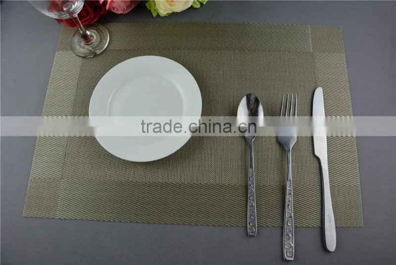 new arrival table decoration PVC mat frame series dark green dining table floor mat 45*30cm