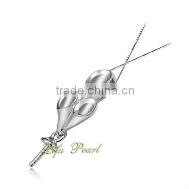 Wholesale 925 Silver Jewelry Semi Pendant Mounts for Pearl