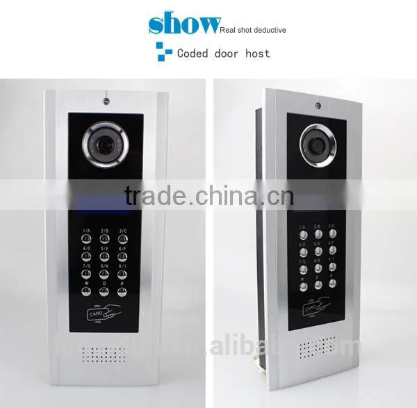 ID card and password unlocking colour video door phone
