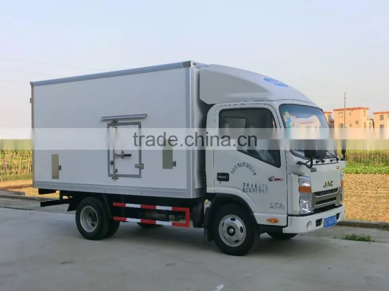 Refrigerated van truck body with FRP composite board