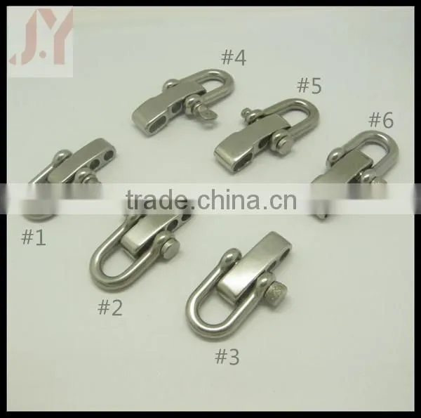 Dgjinyu Popular stainless steel 4mm shackle, Paracord bracelet shackle with clevis pin