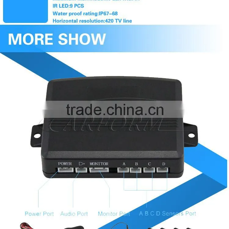 Car parking sensor TFT 7 inch rearview mirror monitor & rearview camera & parking sensors