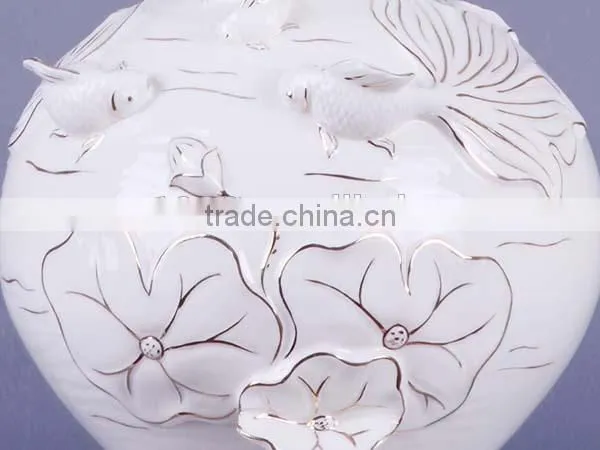 China ceramic lamp base in white color