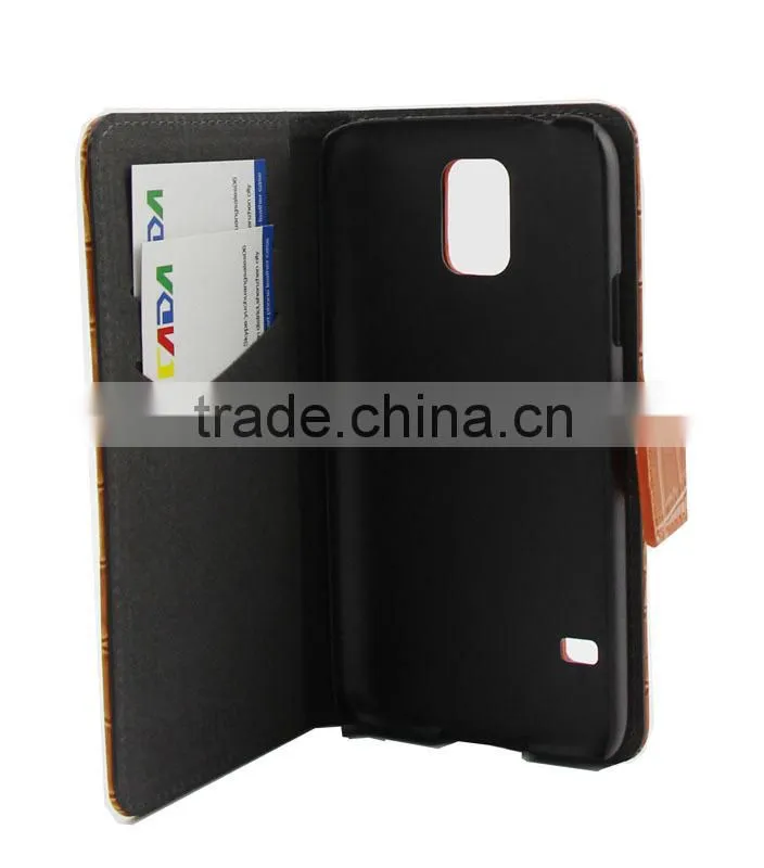 Mobile phone leather case for S5, Funny mobile phone leather case with stand, Ultra-thin crocodile mobile phone leather case