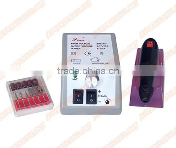 110/220V wholesale Electric Nail Drill Art Equipment Glazing Manicure Machine 6 Bits Kit Tools With Foot Pedal, whoesale