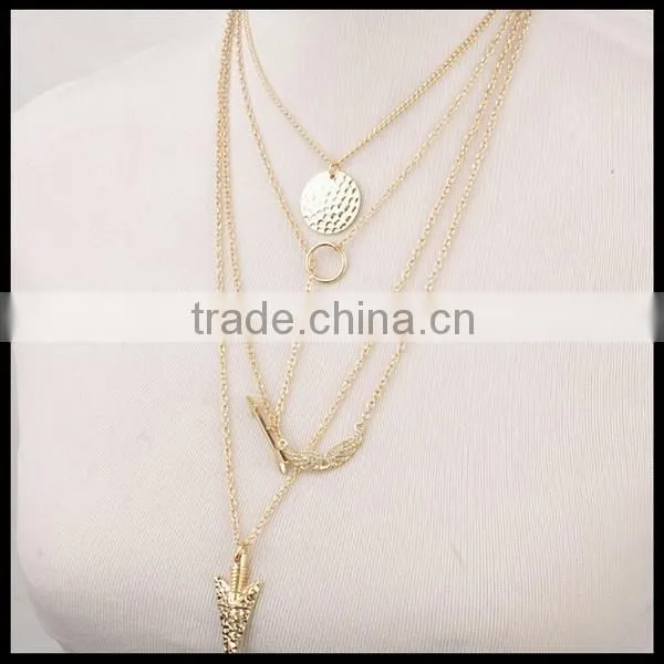 Delicate Layered Necklaces, set of 4 Thin Gold Chain, 14K Gold Fill Dainty, Delicate Necklace Set by Layered