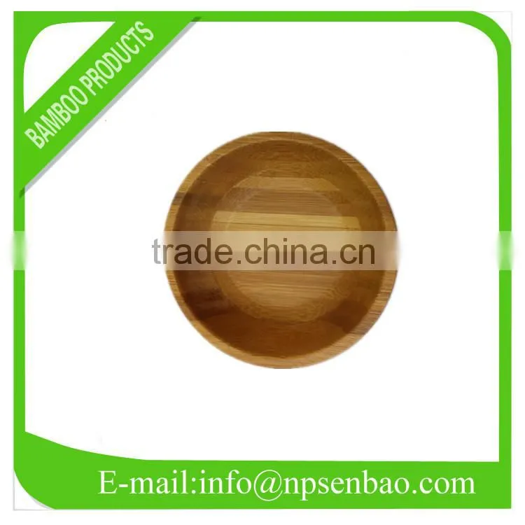 Round bamboo bowl