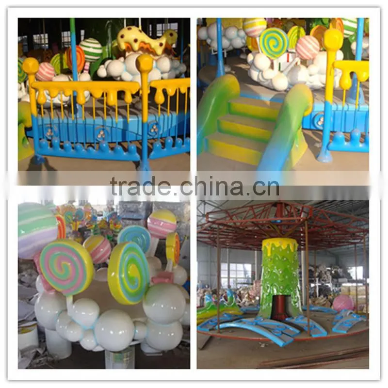 Funny Theme Park Children Recreational Facilities Rides Carousel Horse Rides