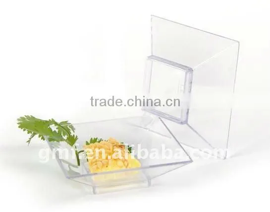 disposable square plastic snack tray