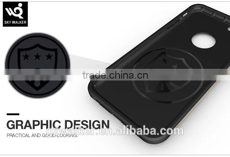 2016 wholesale prodcut fashion 2 in 1 shockproof shield cell phone case mobile phone back cover for iPhone 5 6 6s 6plus