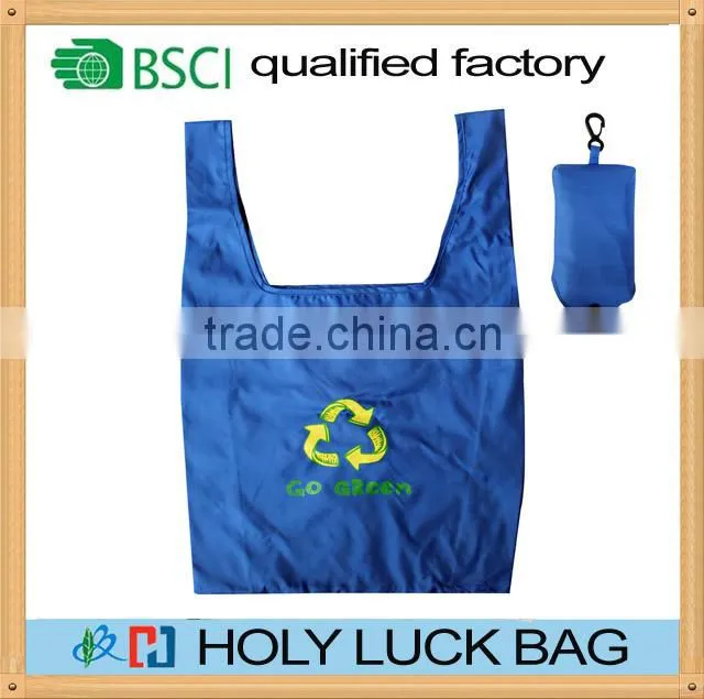 BSCI customized rpet/eco recycled pet folding shopping custom eco bag china